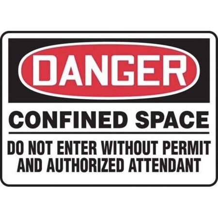 Accuform OSHA DANGER SAFETY SIGN CONFINED MCSP030XP MCSP030XP
